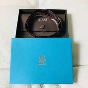 Birks Jewlery Box with Pouch and Ribbon